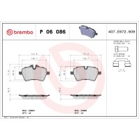 Bremsbelagsatz Scheibenbremse 18 mm BREMBO für u.a....