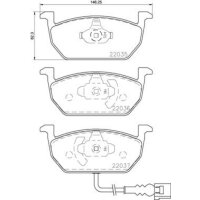 Brake pad set disc brake 17 mm BREMBO for e.g. SKODA OCTAVIA