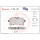 Brake pad set disc brake 18 mm BREMBO suitable for e.g. AUDI A7