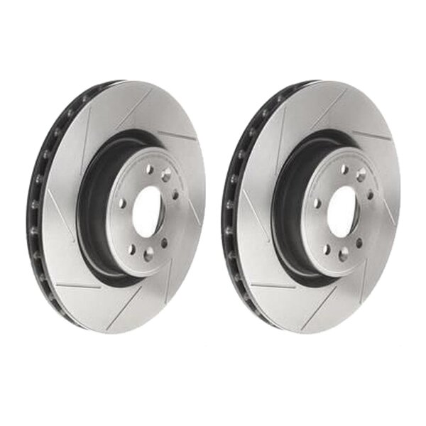 2 Bremsscheiben geschlitzt Ø 340 mm 28 mm beschichtet BREMBO für RENAULT MEGANE