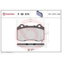 Brake pad set disc brake 15 mm BREMBO for TESLA MODEL and...