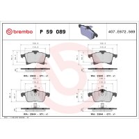 Brake pad set disc brake 20 mm BREMBO suitable for e.g....