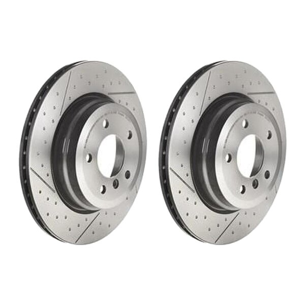 2 brake discs perforated Ø 324 mm 22 mm BREMBO for BMW 3 Series and others