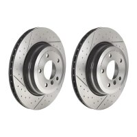 2 brake discs perforated Ø 324 mm 22 mm BREMBO for...