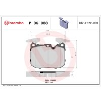Brake pad set disc brake 18 mm BREMBO suitable for e.g....