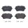 Brake pad set disc brake 17 mm BREMBO suitable for e.g. AUDI A6