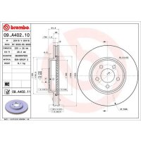 Front brake disc 320mm BREMBO for CHRYSLER 300C