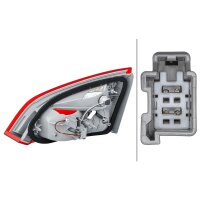 Rear Light left 12 V W16W LED HELLA suitable for e.g. FORD FOCUS