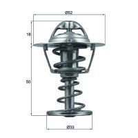 Thermostat coolant temp 82 °C with gasket MAHLE for...