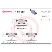 Brake pad set disc brake 18 mm BREMBO suitable for e.g....