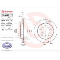 2 Bremsscheiben innenbelüftet Ø 287 mm 17 mm BREMBO für SUZUKI JIMNY