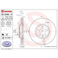 Front brake disc 340mm BREMBO for VW MULTIVAN T5