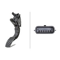 Accelerator Pedal Position Sensor manual gearbox 6-pin HELLA for RENAULT SCÉNIC