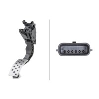 Accelerator pedal position sensor 6-pin HELLA for DACIA LOGAN MCV II
