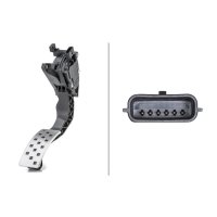 Accelerator pedal position sensor 6-pin HELLA for DACIA LOGAN MCV II