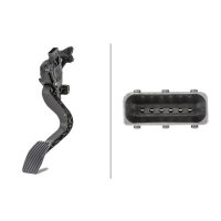 Accelerator pedal position sensor 6-pin HELLA for FIAT DOBLO Cargo (263_)