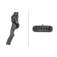 Accelerator Pedal Position Sensor manual gearbox 6-pin HELLA for e.g. OPEL ASTRA