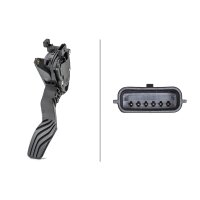 Sensor Fahrpedalstellung Automatikgetriebe 6-polig HELLA für NISSAN MICRA