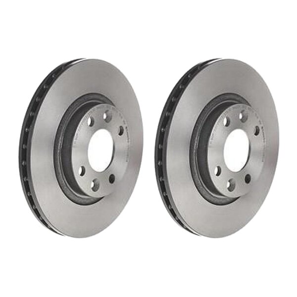 2 brake discs ventilated Ø 258 mm 22 mm BREMBO for DACIA LOGAN and others