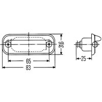 Kennzeichenleuchte Halogen HELLA für LAMBORGHINI