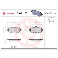 Brake pad set disc brake 19 mm BREMBO suitable for e.g....
