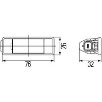 Kennzeichenleuchte außen Halogen HELLA 2KA 008 224-307
