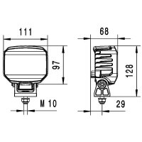 Arbeitsscheinwerfer LED HELLA Power Beam 1800 1850lm Nahfeldausleuchtung