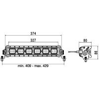 Arbeitsscheinwerfer LED HELLA Valuefit Lightbar LBX-380 Anbau Nahfeldausleuchtung