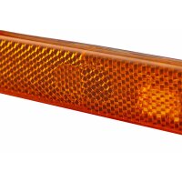 Rückstrahler orange oval HELLA Anbau geklebt für waagerechte Befestigung