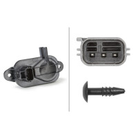 Sensor Exhaust Pressure plugged 3-pin HELLA for e.g. LAND ROVER FREELANDER