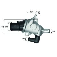 Thermostat coolant temp 88 °C without gasket MAHLE...