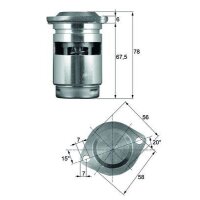 Thermostat oil cooling opening temperature 83 °C...
