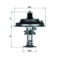 Thermostat coolant temp 71 °C with gasket MAHLE for...