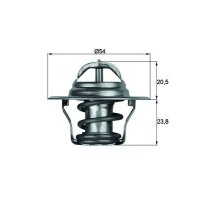Thermostat coolant temp 80 °C with gasket MAHLE for...