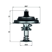 Thermostat coolant temp 80 °C with gasket MAHLE for...
