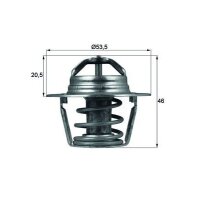 Thermostat coolant temp 89 °C with gasket MAHLE for...