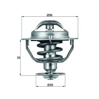 Thermostat coolant temp 82 °C with gasket MAHLE for...