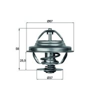 Thermostat Kühlmittel Temp 80 °C mit Dichtung...
