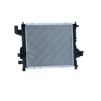 Radiator engine cooling 430 - 386 mm alu NRF for e.g. RENAULT TWINGO