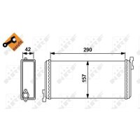 Wärmetauscher Innenraumheizung 290 mm - 157 mm NRF für MERCEDES-BENZ 190