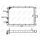 Radiator engine cooling 582 - 394 mm alu NRF for e.g. RENAULT MEGANE