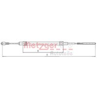 Cable parking brake rear disc brake METZGER for BMW 3...