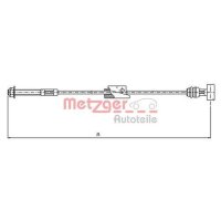 Front parking brake cable METZGER for FORD FIESTA IV