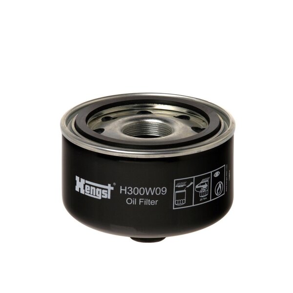 Screw-on oil filter Ø92mm Ø130mm HENGST FILTER for e.g. VW LT 28-46 II