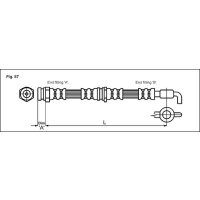 Brake hose 418mm METZGER for MAZDA 323 S