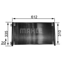 Air conditioning condenser MAHLE for FIAT PUNTO (188_)