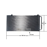 Kondensator Klima ohne Trockner Rohre parallel MAHLE für u.a. ROVER 200