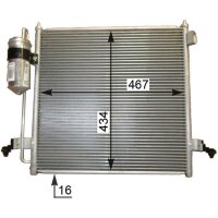 Kondensator Klimaanlage mit Trockner MAHLE für L200...