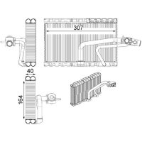 Air conditioning evaporator with expansion valve MAHLE...