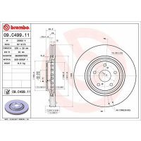 Front brake disc 328mm BREMBO for LEXUS NX